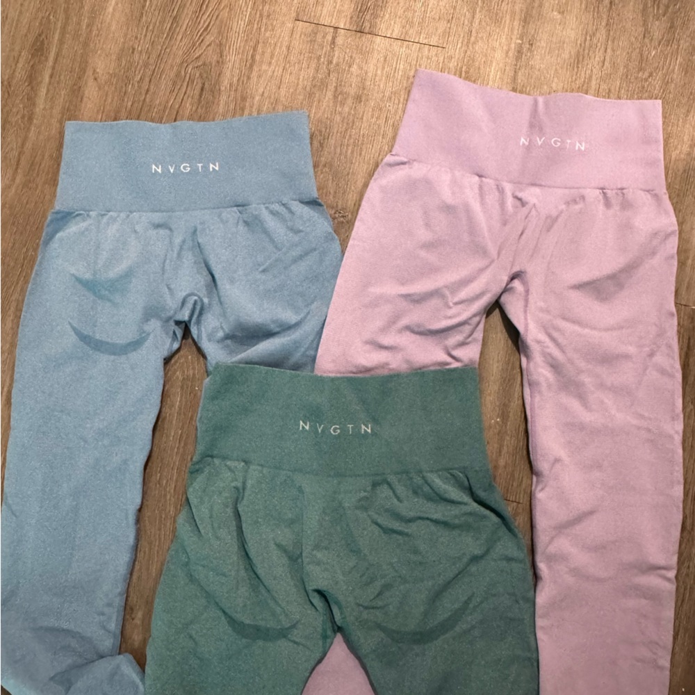 NVGTN Leggings Set - Pink, Green, Blue